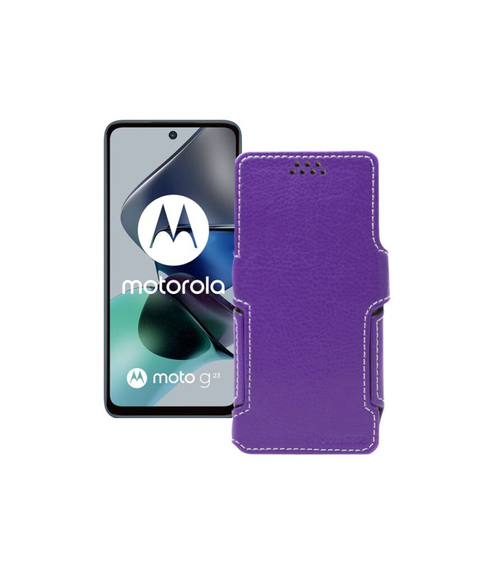 Чохол-книжка з екошкіри для телефону Motorola Moto G23