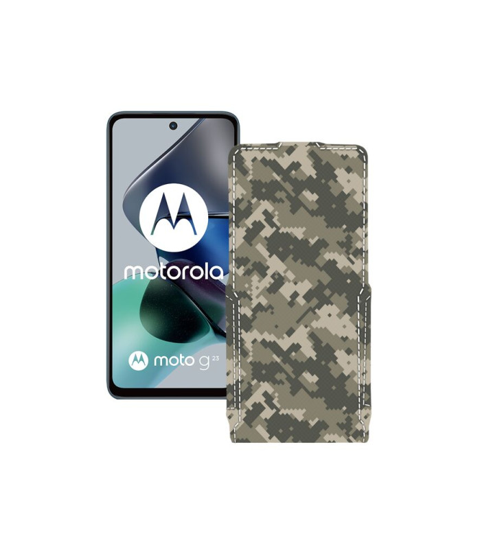 Чохол-флип з екошкіри для телефону Motorola Moto G23