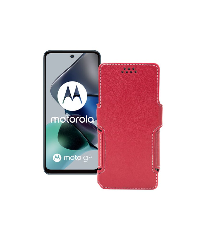 Чохол-книжка з екошкіри для телефону Motorola Moto G23