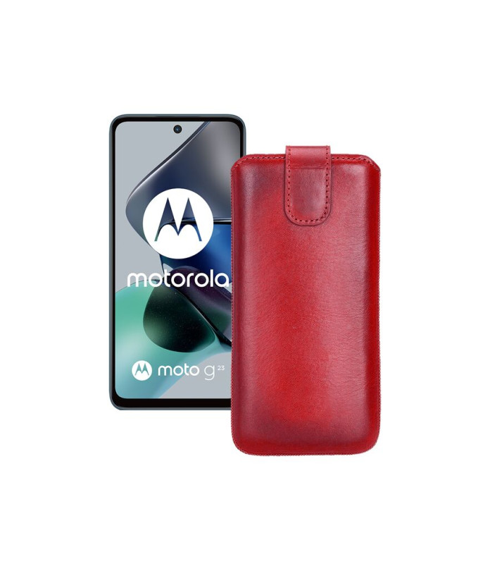 Витяжка з екошкіри для телефону Motorola Moto G23