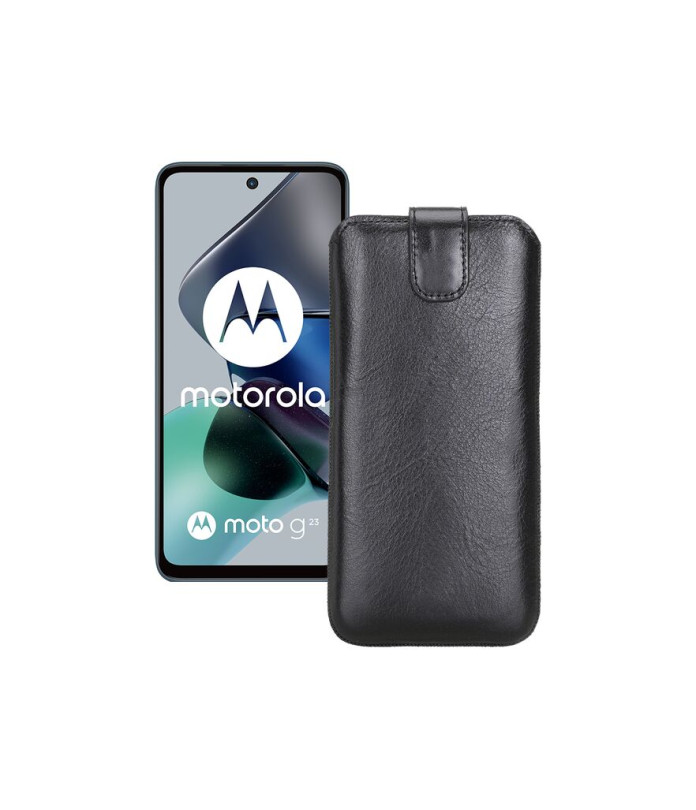 Витяжка з екошкіри для телефону Motorola Moto G23