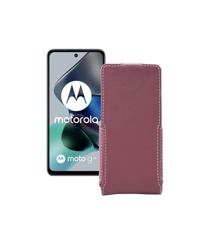 Чохол-флип з екошкіри для телефону Motorola Moto G23