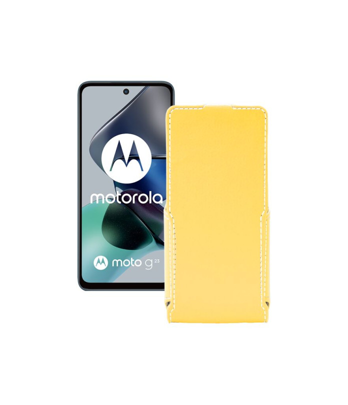 Чохол-флип з екошкіри для телефону Motorola Moto G23