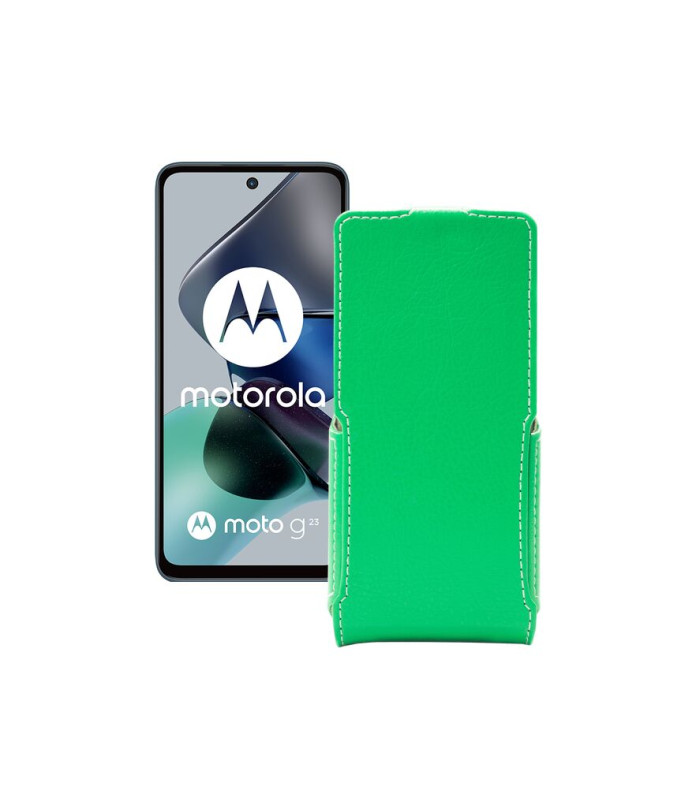 Чохол-флип з екошкіри для телефону Motorola Moto G23