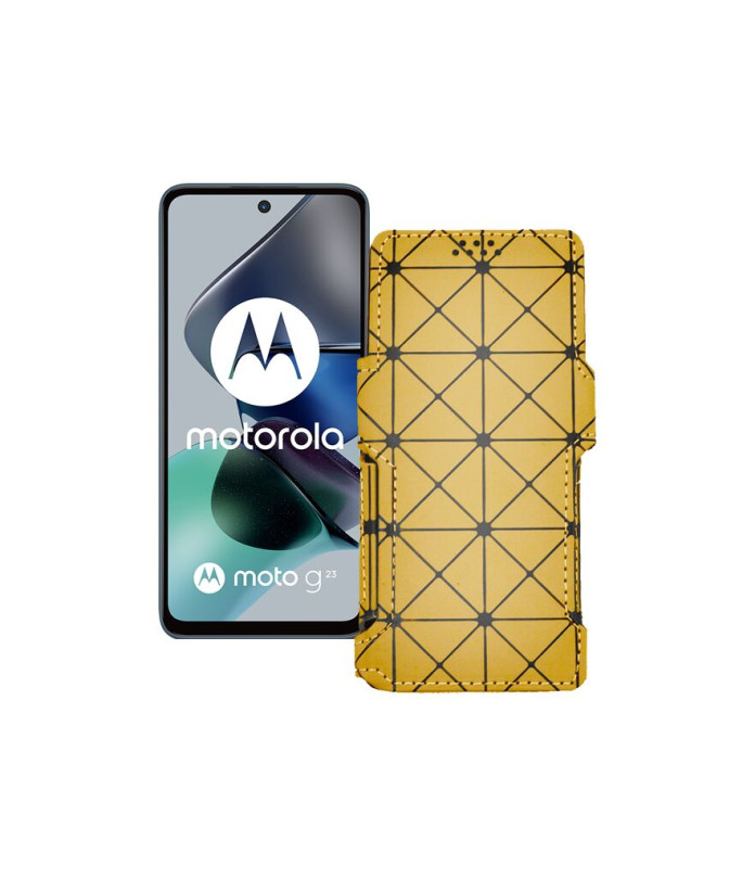 Чохол-книжка з екошкіри для телефону Motorola Moto G23