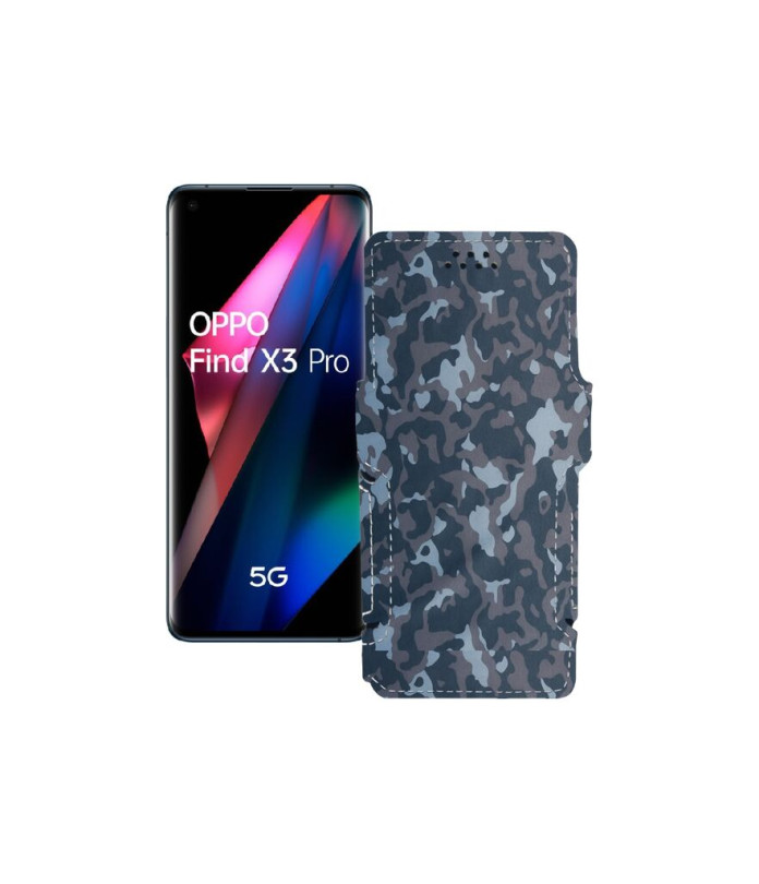 Чохол-книжка з екошкіри для телефону OPPO Find X3 Pro