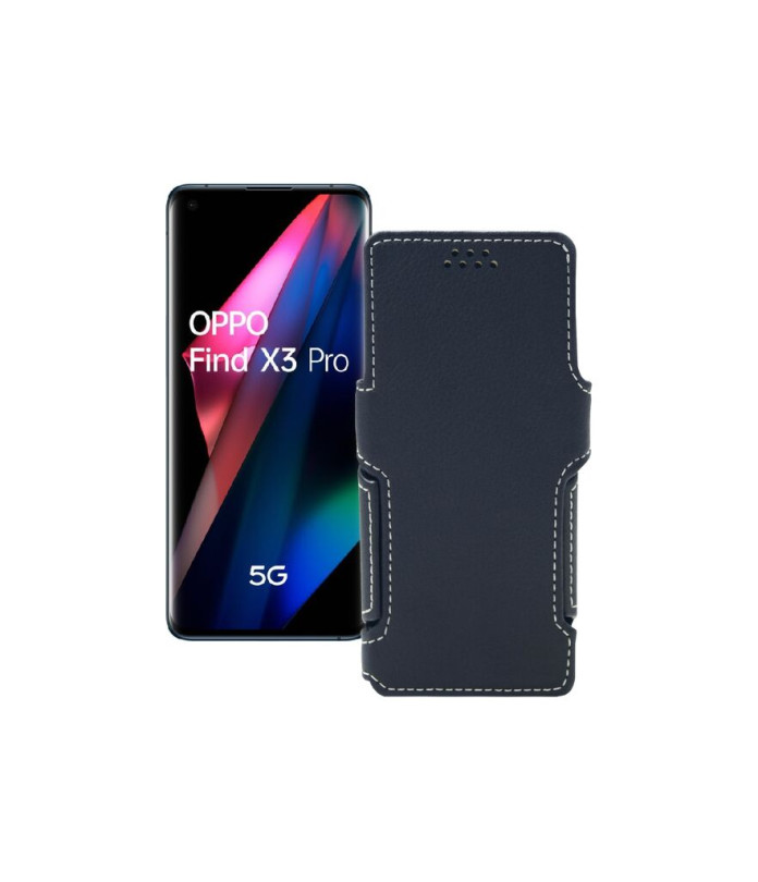 Чохол-книжка з екошкіри для телефону OPPO Find X3 Pro