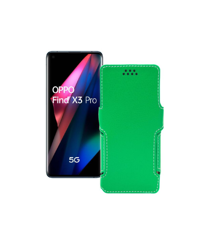 Чохол-книжка з екошкіри для телефону OPPO Find X3 Pro