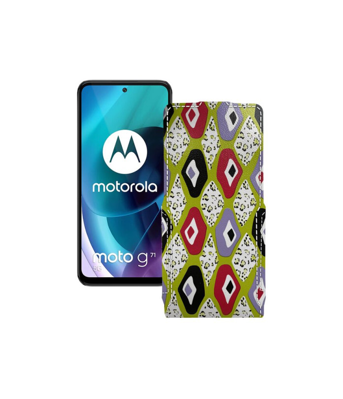 Чохол-флип з екошкіри для телефону Motorola Moto G71 5G