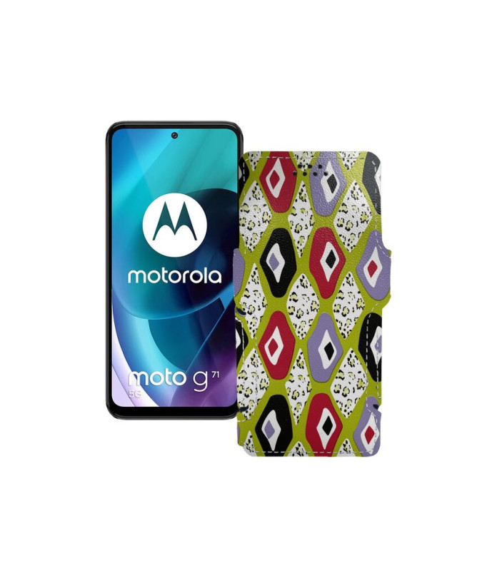 Чохол-книжка з екошкіри для телефону Motorola Moto G71 5G