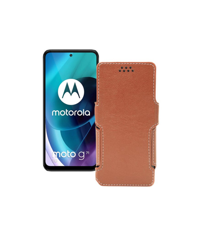 Чохол-книжка з екошкіри для телефону Motorola Moto G71 5G