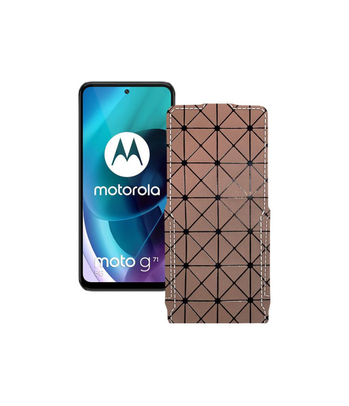 Чохол-флип з екошкіри для телефону Motorola Moto G71 5G