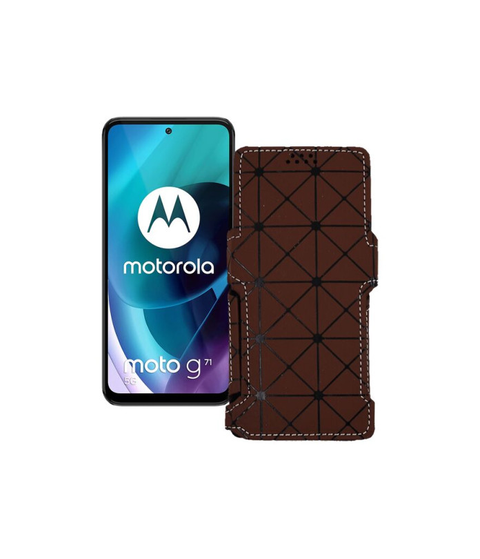 Чохол-книжка з екошкіри для телефону Motorola Moto G71 5G