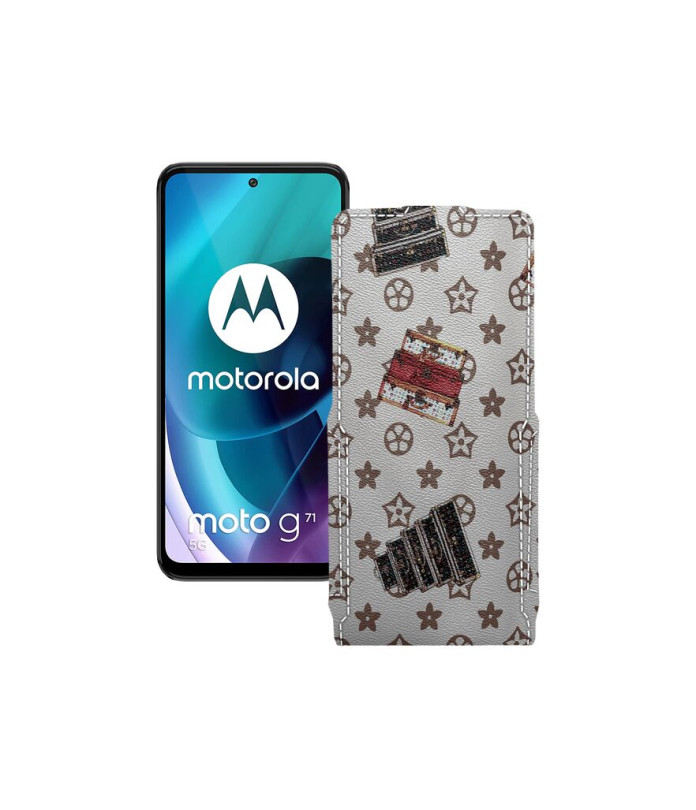 Чохол-флип з екошкіри для телефону Motorola Moto G71 5G