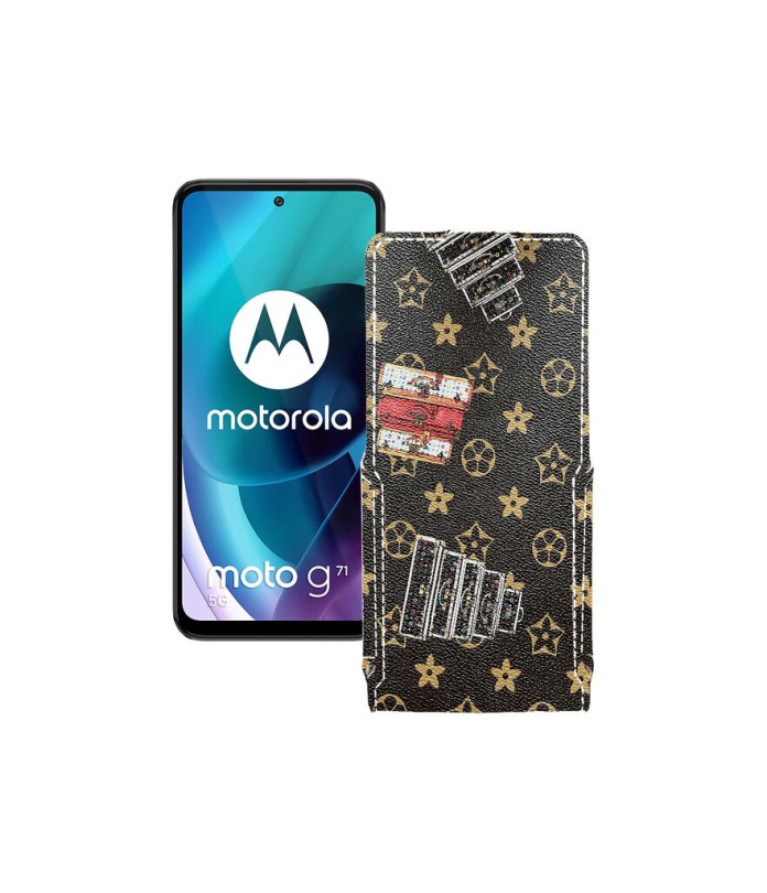 Чохол-флип з екошкіри для телефону Motorola Moto G71 5G