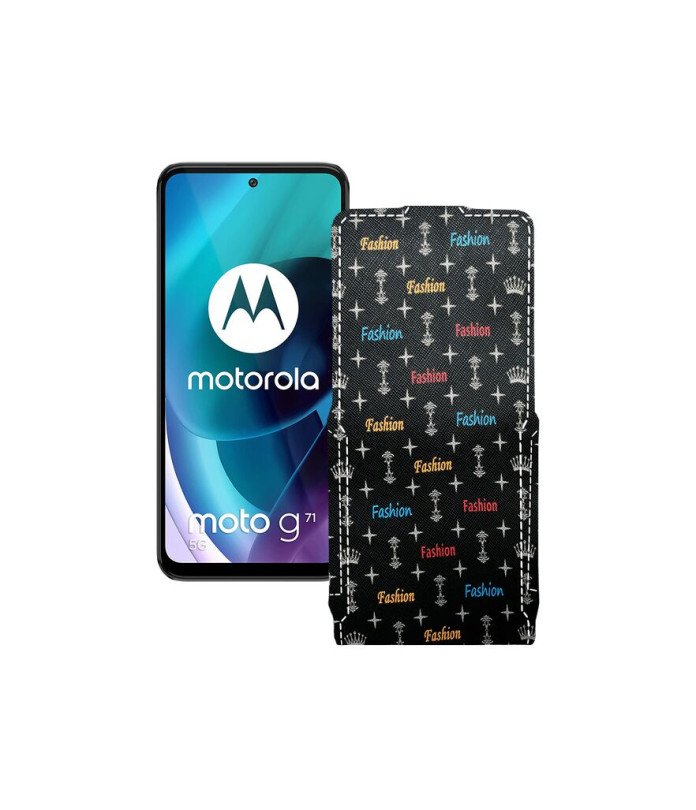 Чохол-флип з екошкіри для телефону Motorola Moto G71 5G