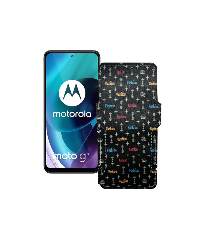 Чохол-книжка з екошкіри для телефону Motorola Moto G71 5G