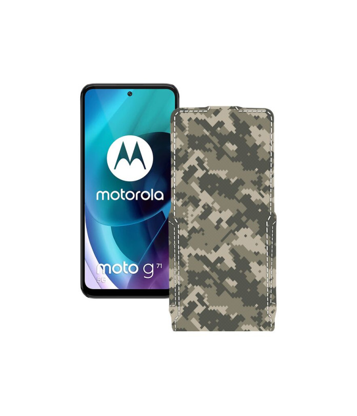 Чохол-флип з екошкіри для телефону Motorola Moto G71 5G