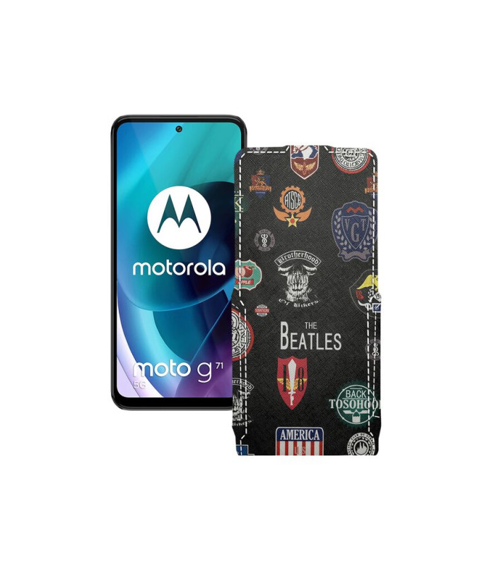 Чохол-флип з екошкіри для телефону Motorola Moto G71 5G