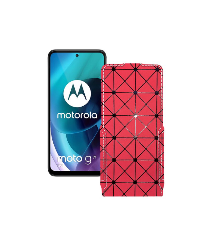 Чохол-флип з екошкіри для телефону Motorola Moto G71 5G