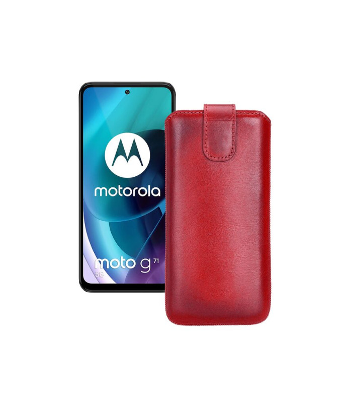 Витяжка з екошкіри для телефону Motorola Moto G71 5G