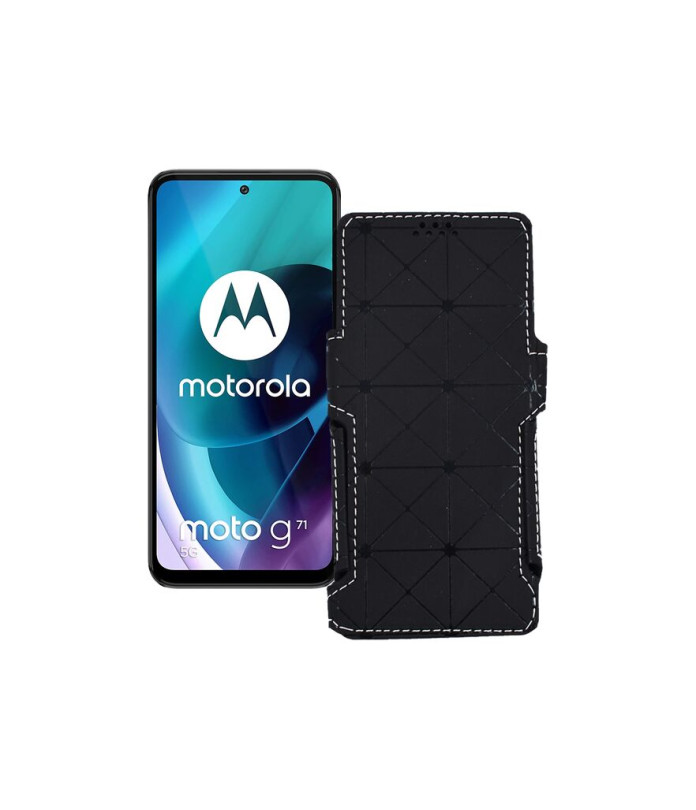 Чохол-книжка з екошкіри для телефону Motorola Moto G71 5G