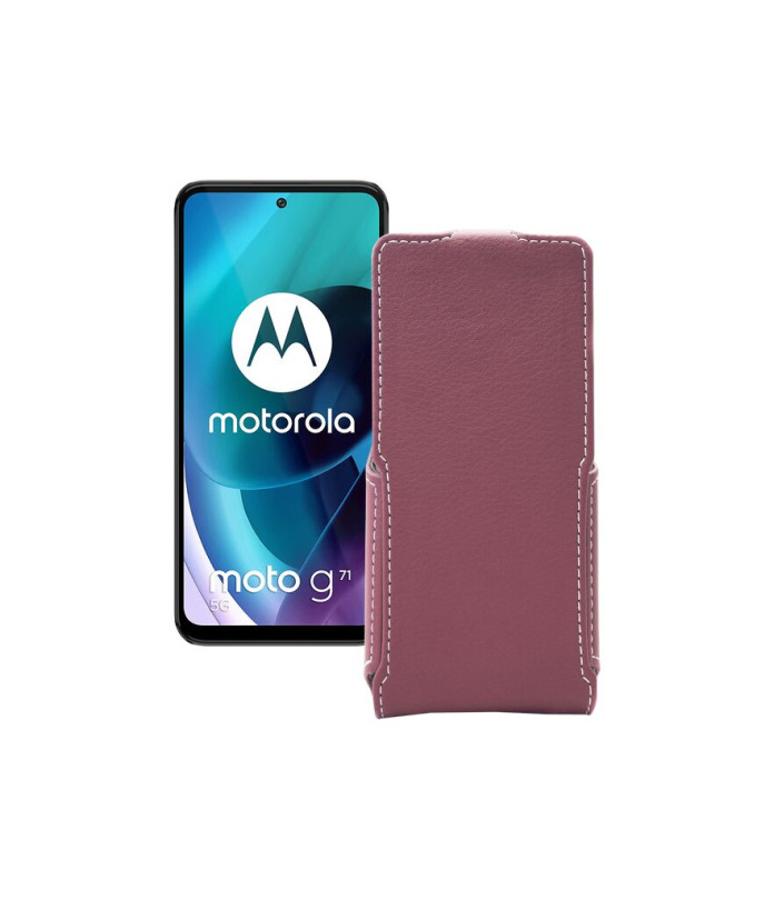 Чохол-флип з екошкіри для телефону Motorola Moto G71 5G