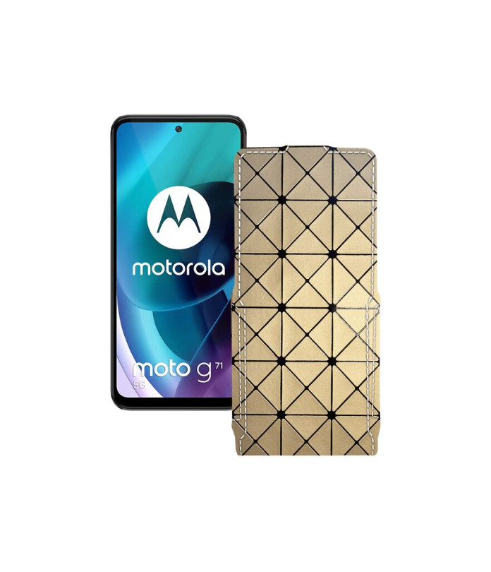 Чохол-флип з екошкіри для телефону Motorola Moto G71 5G