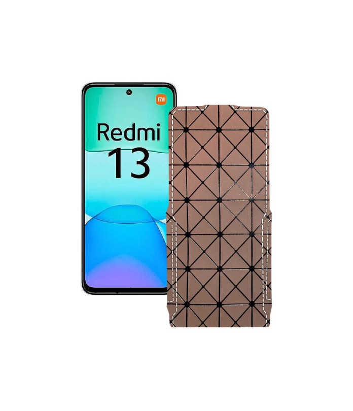 Чохол-флип з екошкіри для телефону Xiaomi Redmi 13