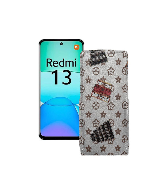 Чохол-флип з екошкіри для телефону Xiaomi Redmi 13