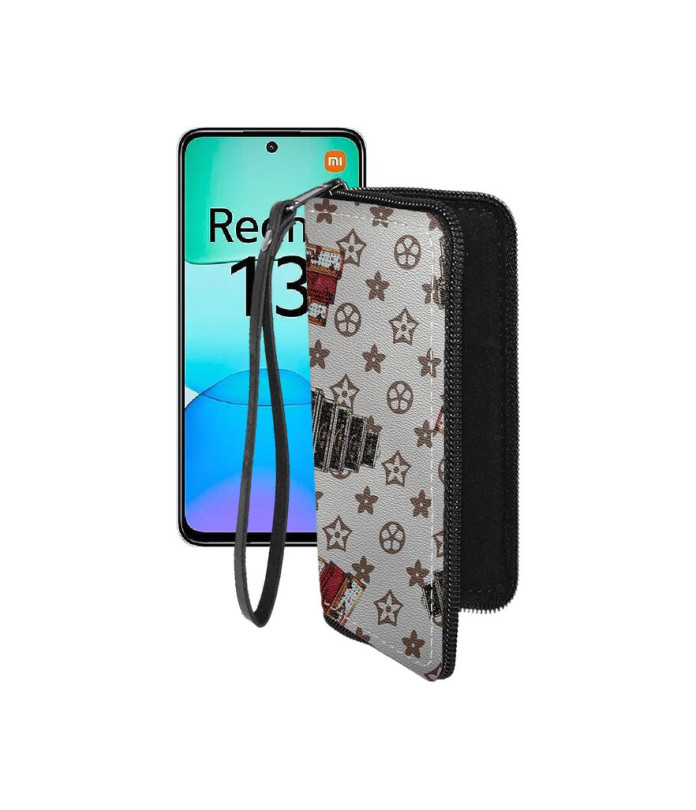 Чохол-гаманець з екошкіри для телефону Xiaomi Redmi 13