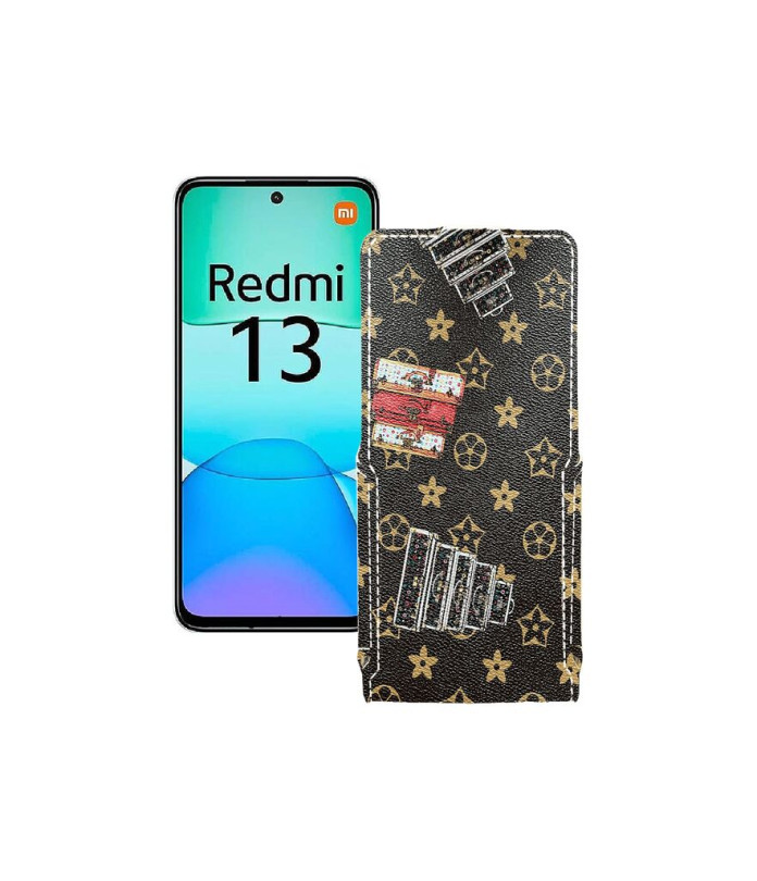 Чохол-флип з екошкіри для телефону Xiaomi Redmi 13