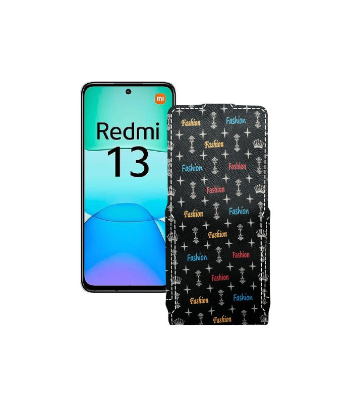 Чохол-флип з екошкіри для телефону Xiaomi Redmi 13