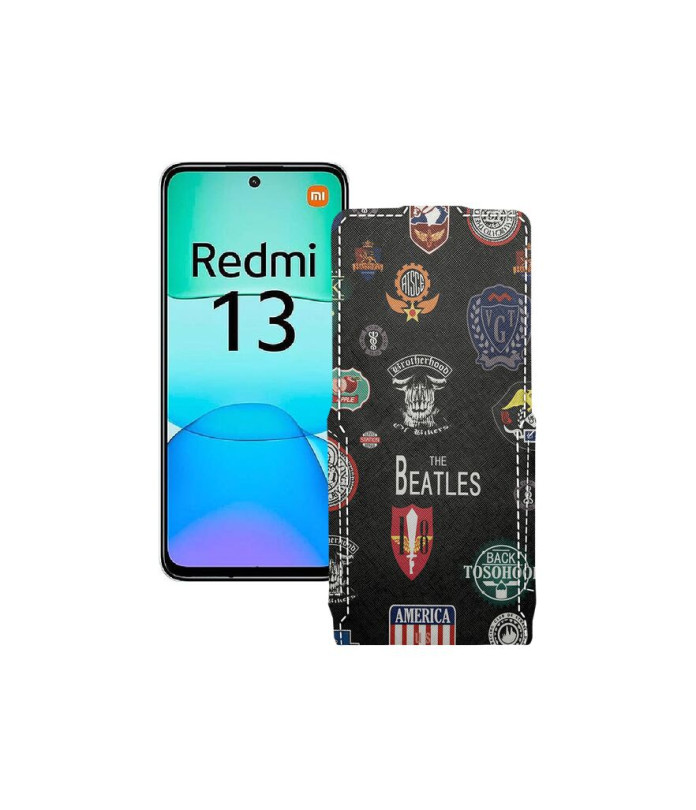Чохол-флип з екошкіри для телефону Xiaomi Redmi 13