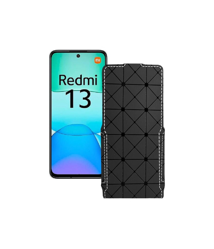 Чохол-флип з екошкіри для телефону Xiaomi Redmi 13