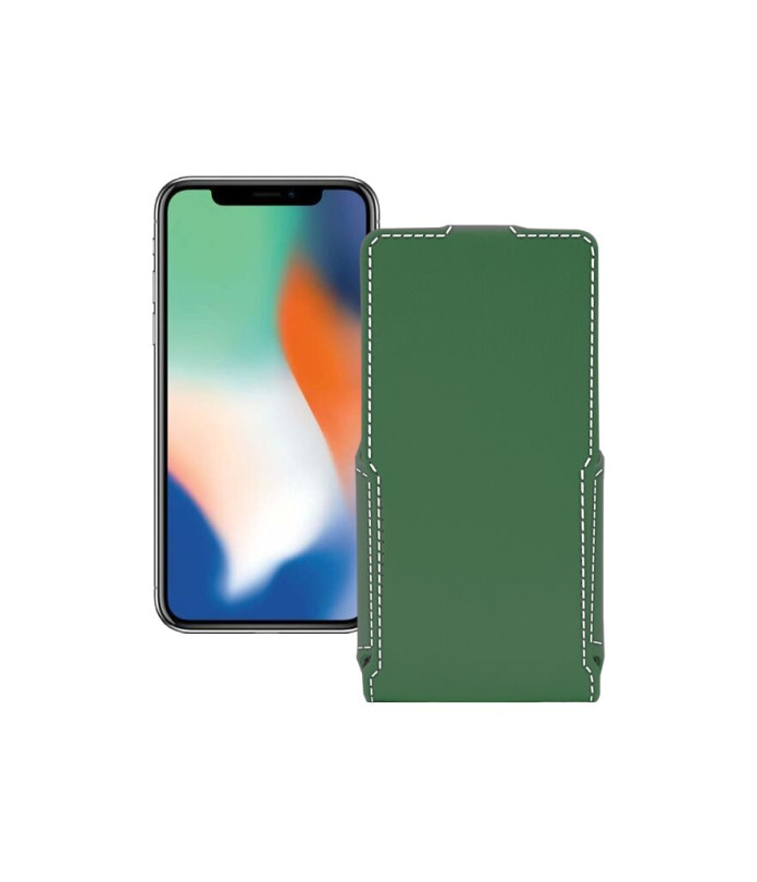 Чохол-флип з екошкіри для телефону Apple iPhone X