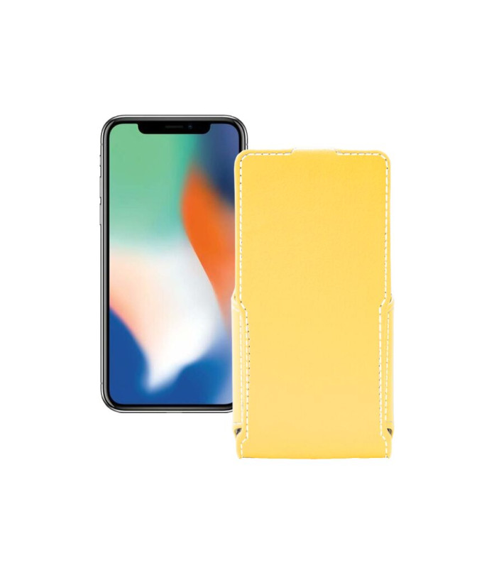 Чохол-флип з екошкіри для телефону Apple iPhone X