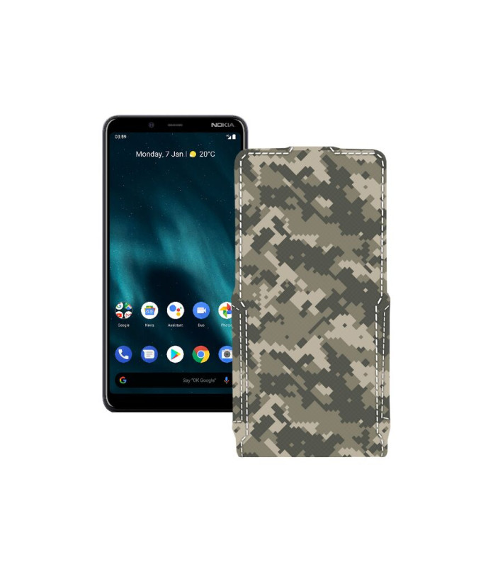 Чохол-флип з екошкіри для телефону Nokia 3.1 Plus