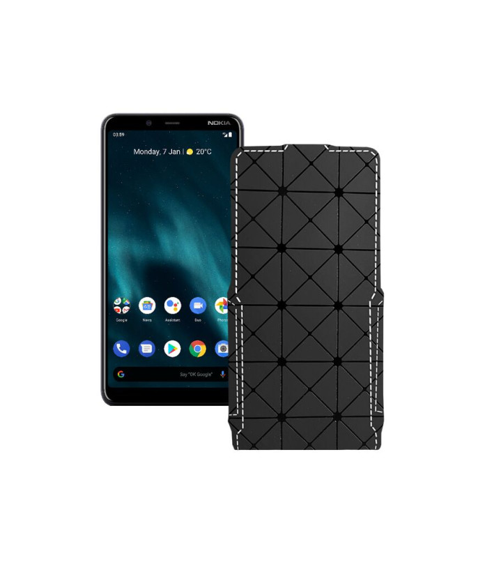 Чохол-флип з екошкіри для телефону Nokia 3.1 Plus