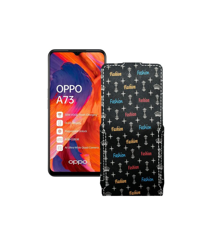 Чохол-флип з екошкіри для телефону OPPO A73