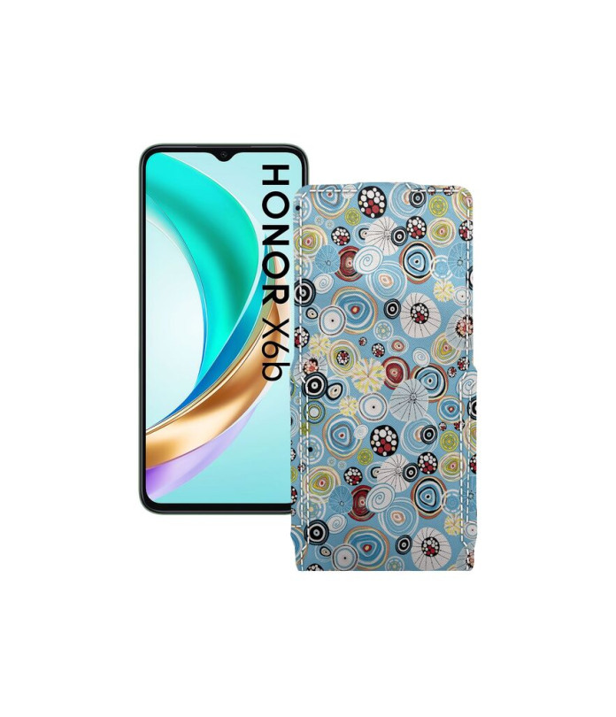 Чохол-флип з екошкіри для телефону Honor X6B