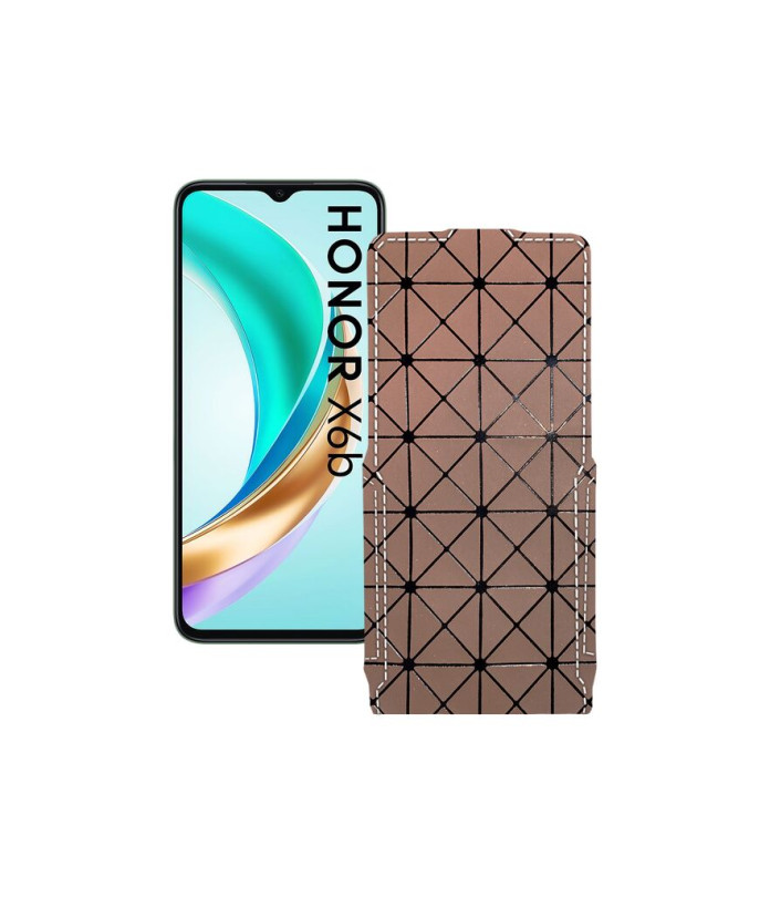 Чохол-флип з екошкіри для телефону Honor X6B