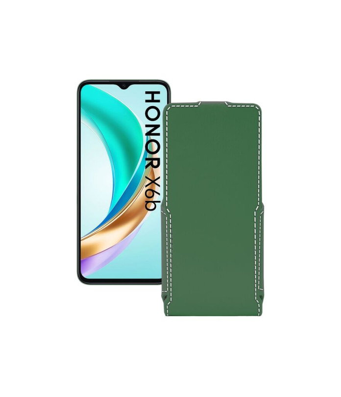 Чохол-флип з екошкіри для телефону Honor X6B