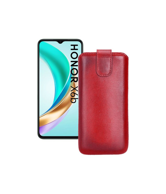 Витяжка з екошкіри для телефону Honor X6B