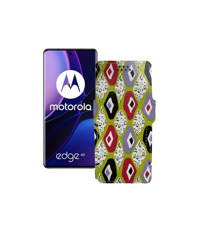 Чохол-книжка з екошкіри для телефону Motorola Edge 40