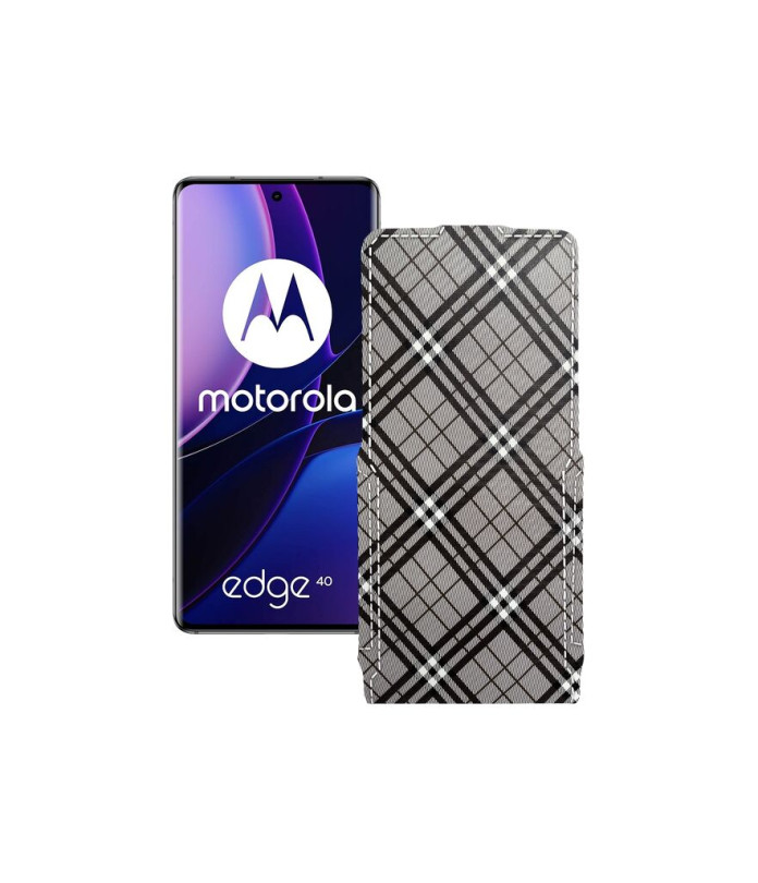 Чохол-флип з екошкіри для телефону Motorola Edge 40