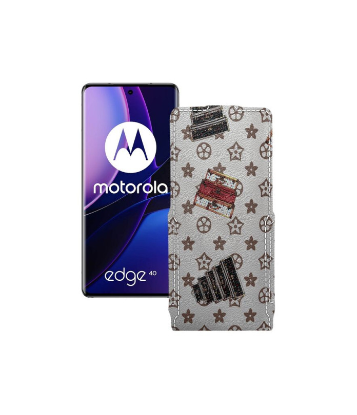 Чохол-флип з екошкіри для телефону Motorola Edge 40