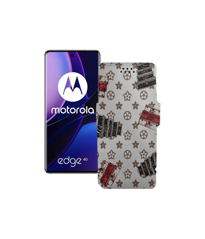 Чохол-книжка з екошкіри для телефону Motorola Edge 40