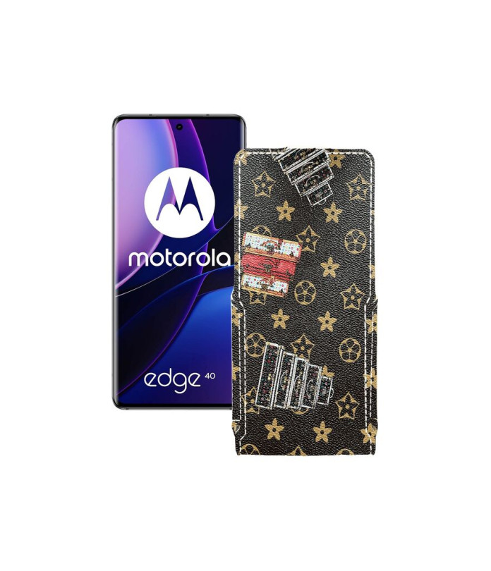 Чохол-флип з екошкіри для телефону Motorola Edge 40