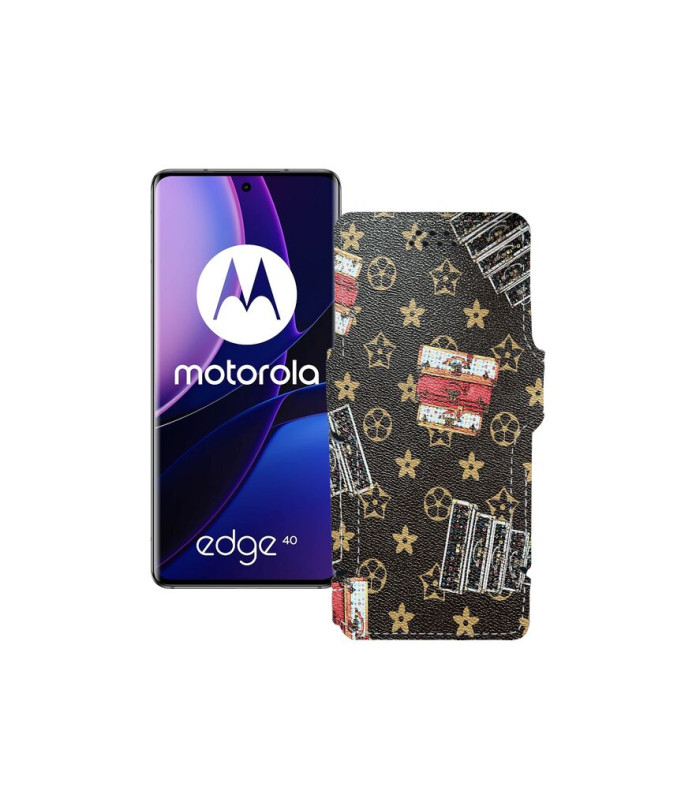 Чохол-книжка з екошкіри для телефону Motorola Edge 40